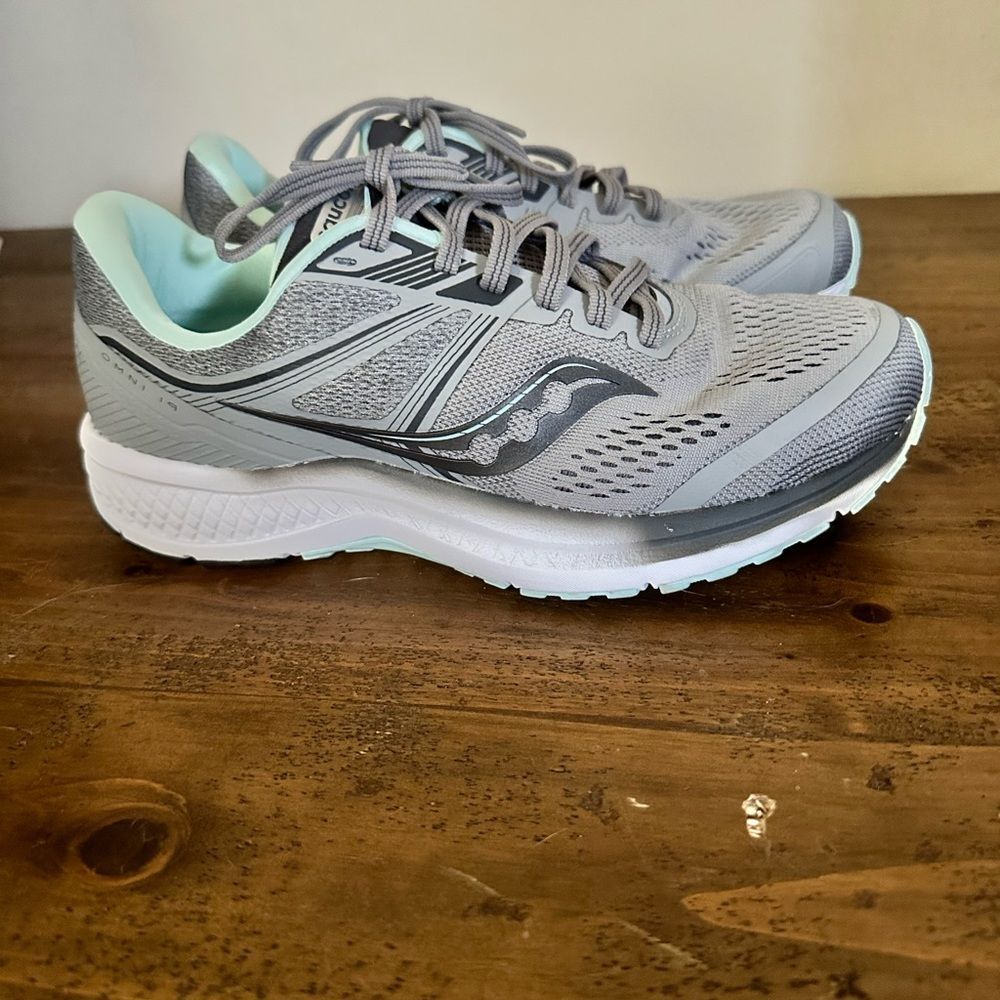 Saucony Gray and Mint Athletic Shoes